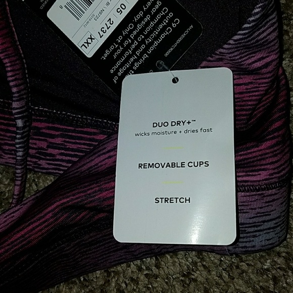 Champion Womens Purple Sports Bra - Picture 4 of 5